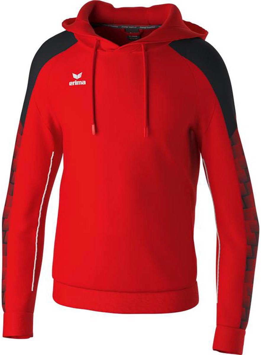 Erima Evo Star Sweatshirt Met Capuchon Heren - Rood / Zwart | Maat: 3XL