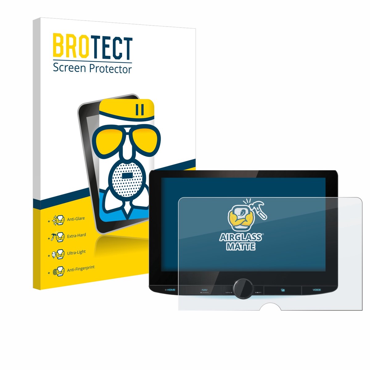 BROTECT - Screenprotector voor Kenwood DNR992RVS - Folie Beschermfolie Beschermglas matte