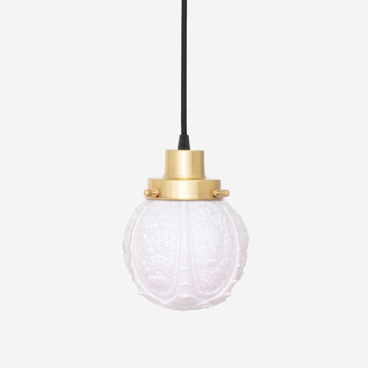 Hanglamp aan snoer Guimard Flower Blush 20's Messing - Art Deco Trade