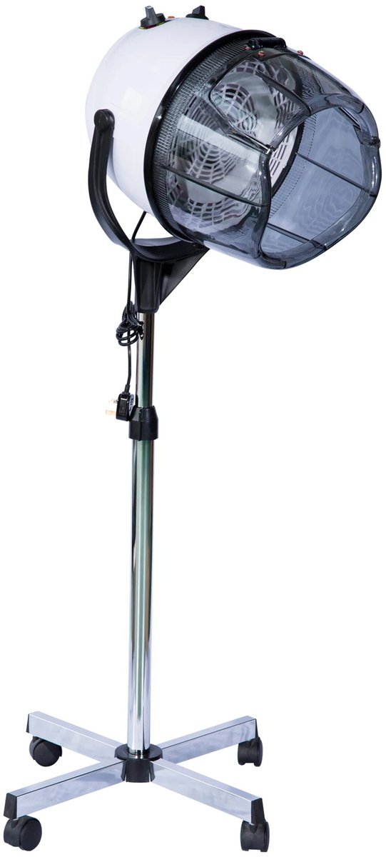 Damenzo - Fohn - Haardroger - Haardroger kap - Vermogen van 1180W - Verstelbare hoogte van 115 cm tot 165cm - Wit