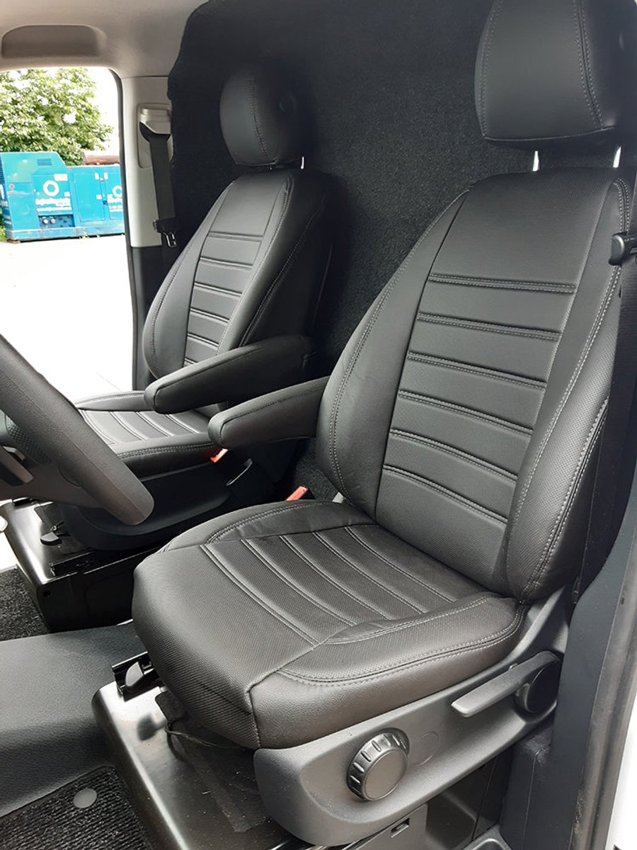 Pasvorm stoelhoezen Mercedes Vito 447 / eVito 2014-heden (geschikt voor 2 stoelen in versie met standaard stoelen) - Kunstleer
