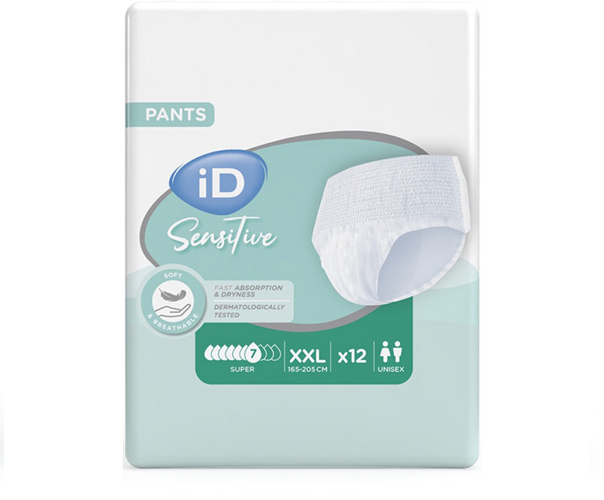 iD Sensitive Pants Super 2XL - 1 pak van 12 stuks