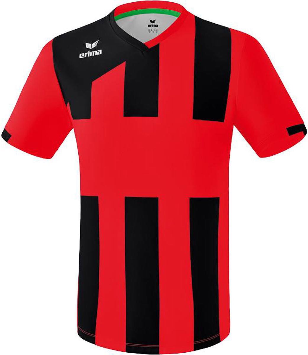 Erima Siena 3.0 Shirt Korte Mouw Heren - Rood / Zwart | Maat: S