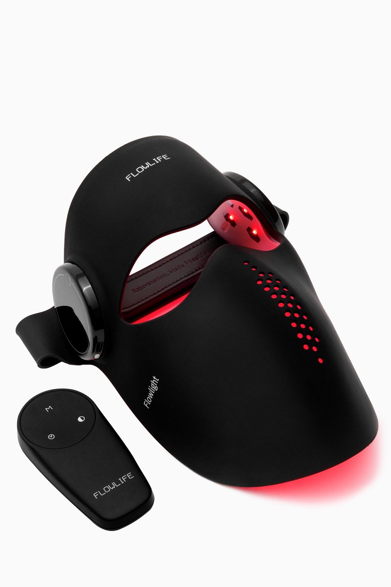 Flowlife Flowlight LED Mask Pro Two Waves – Roodlicht Therapie Gezichtsmasker – 630nm & 850nm LED – Huidverbetering, Collageen & Slaap Ondersteuning – Anti-Aging Lichttherapie Masker