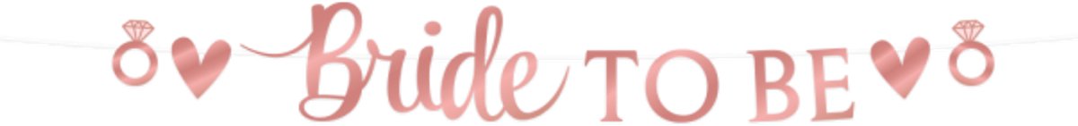 Letter Banner - Bride To Be - Rosé - 3 meter