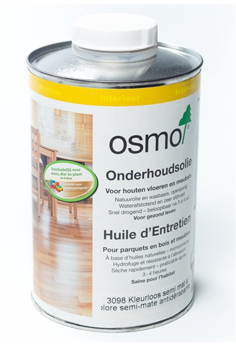 Osmo Onderhoudsolie 3098 Semi-Mat Antislip R9 - 1 liter