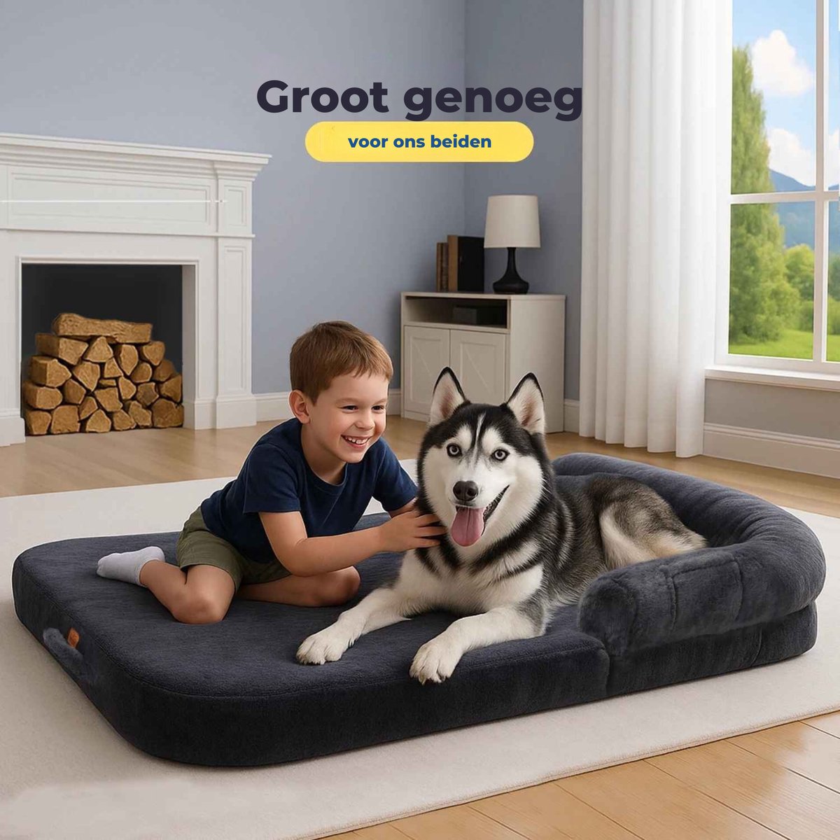 elevatecommerce Luxe Hondenbed XL voor Grote Honden thumbnail 5