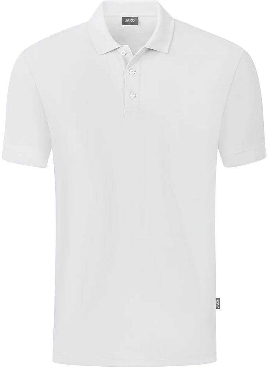 879x1200.jpg Jako Organic Polo Kinderen - Wit | Maat: 152 - Afbeelding 1