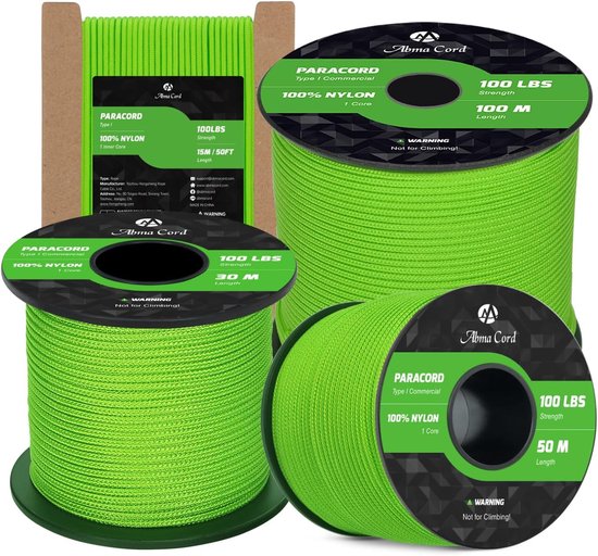 Nylon Touw Paracord Koord Knutselen Buiten Sterk 45kg Belasting 