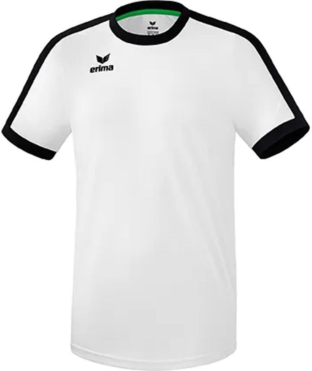 Erima Retro Star Shirt Korte Mouw Kinderen - Wit / Zwart | Maat: 116