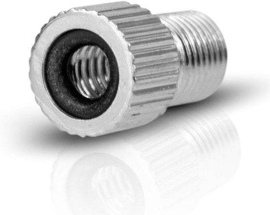 Ventieladapter Fiets - Fietsventiel Verloop - Band Oppompen - Universele Pasvorm - 2 Stuks - Zilver — afbeelding 5