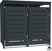 4gardenz® Slimline Kliko Containerombouw 2 Afvalbakken - Antraciet