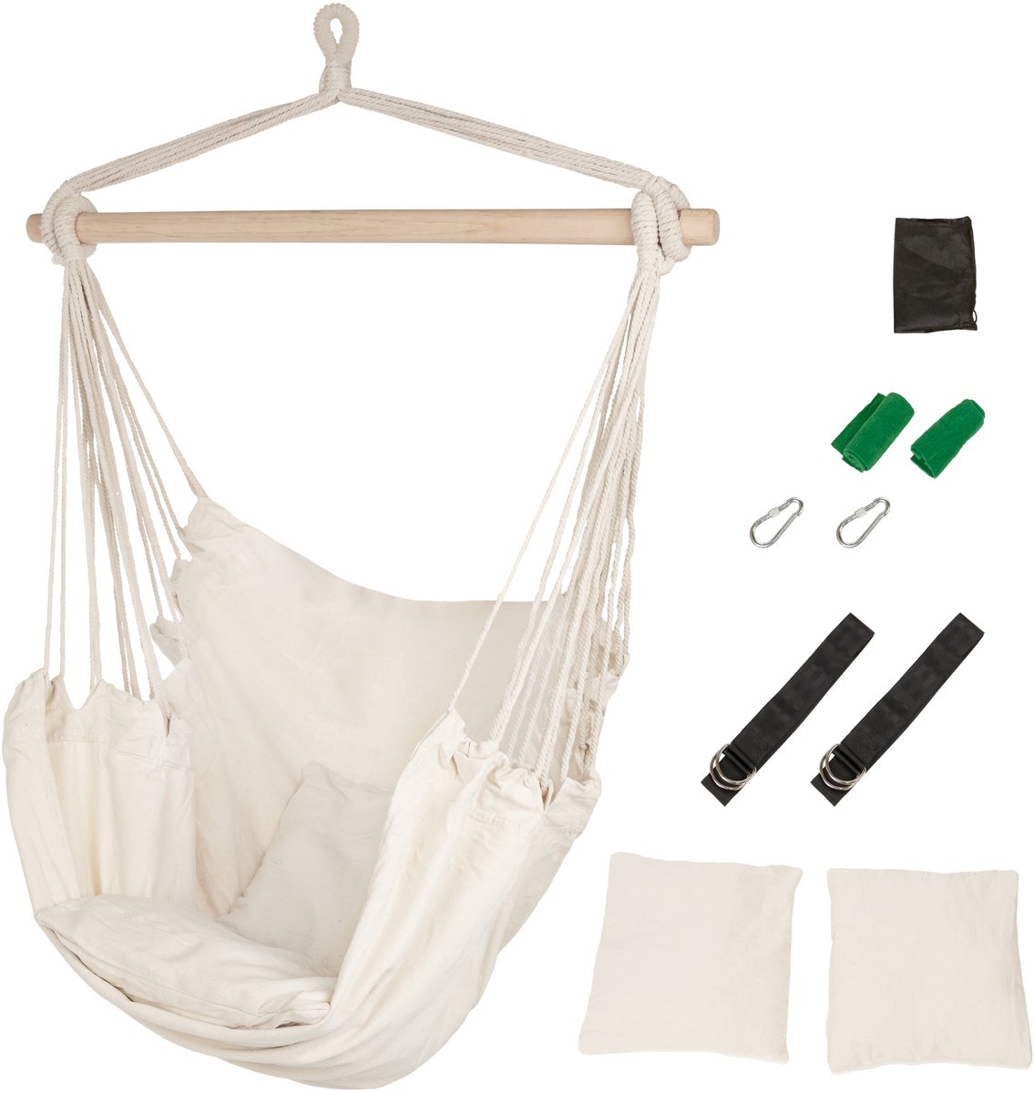 ib style Kalea Hangstoel - Hangnest - Binnen en buiten - 2 Kussen - Wit