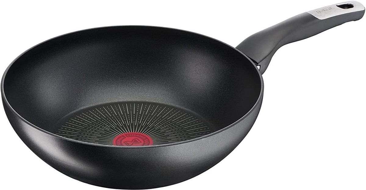 Wokpan - Roerbakpan - Snel Koken - Krasbestendige Coating - 28 CM - Zwart