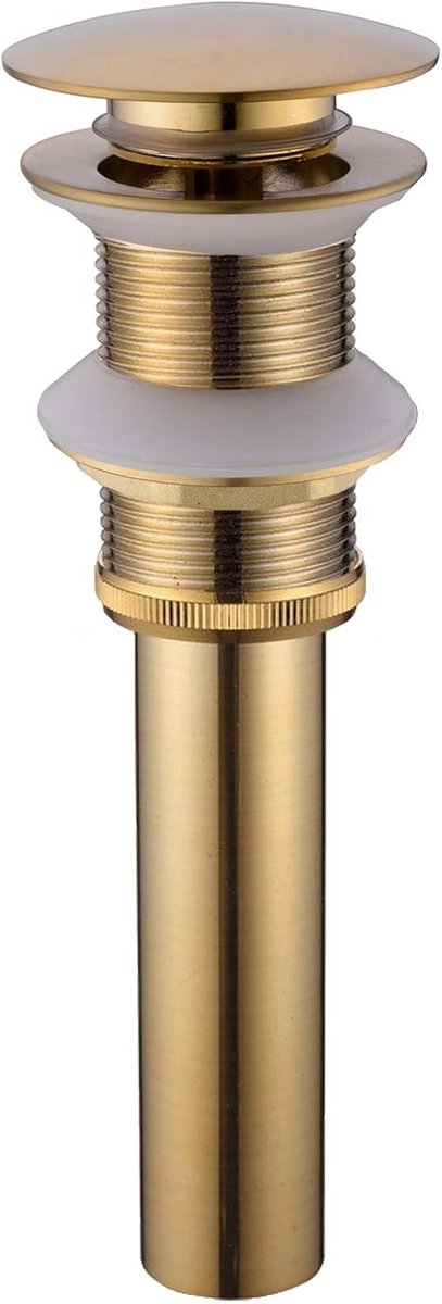Wastafel Sifon - Flessenval Afvoer - Badkamer Installatie - Pop-Up Functie - 1 1/4 inch - Geborsteld Goud