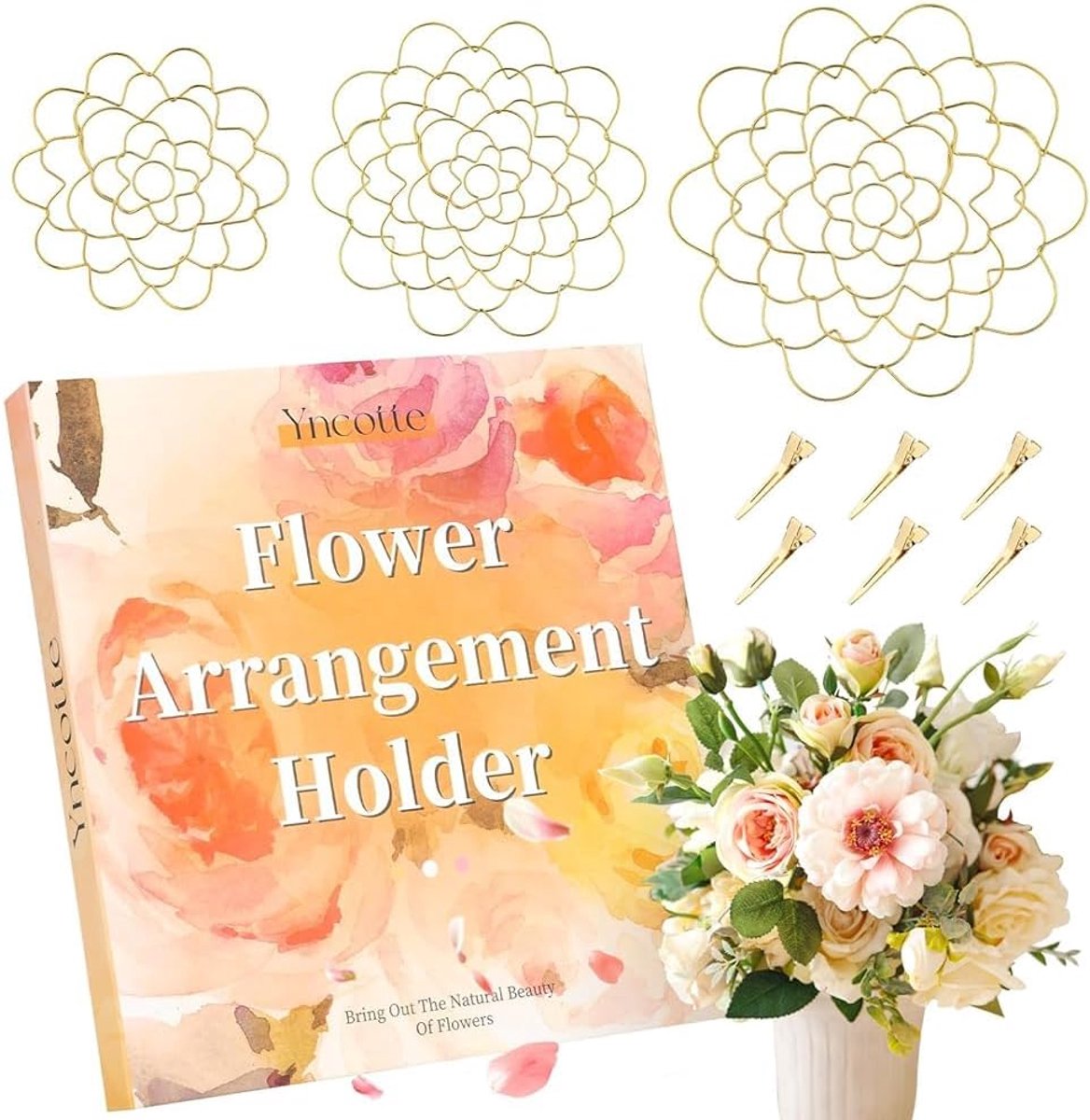 Bloemstuk Houder - Bloemen Kikker - Bloemen Fixatie - Set van 3 - 17.6 cm