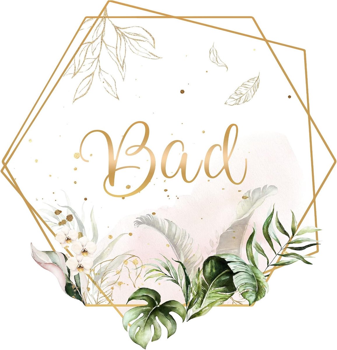 Badkamer sticker - Wanddecoratie toilet - Decoreren ruimtes - Zelfklevend vinyl - 19 x 18