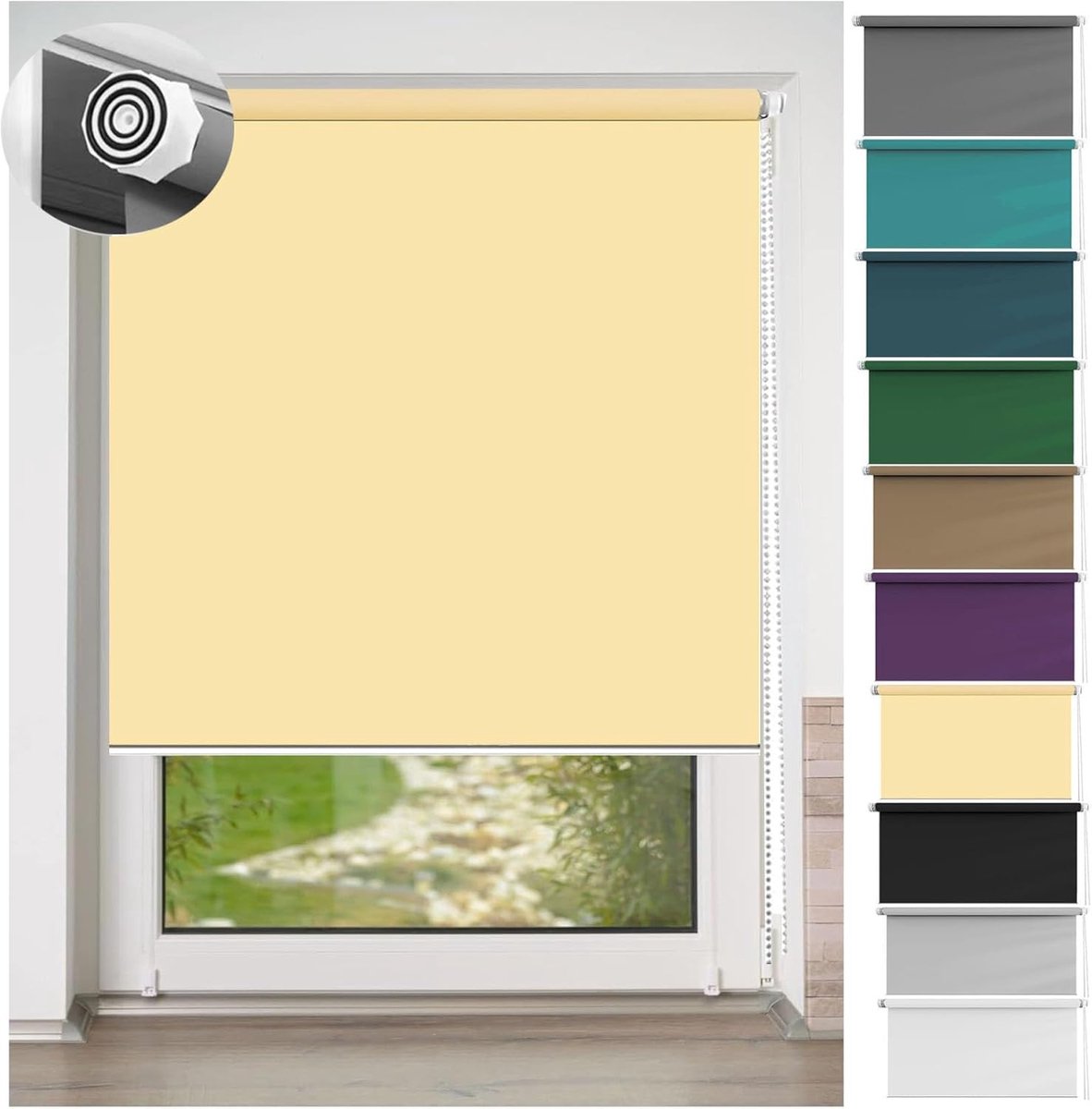 Verduisterend Rolgordijn - Privacy Jaloezie - Slaapkamer Zonwering - Lichtdichte Coating -