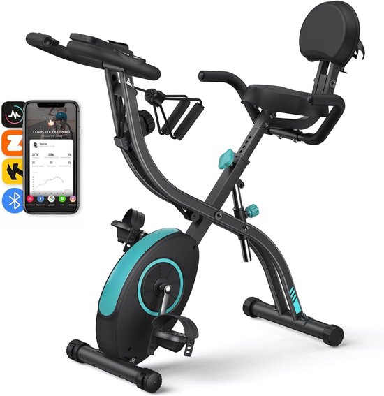 SAVI®Hometrainer Fiets - Hometrainers Fitness - Hometrainer - Zwart - 109cm x 53cm x 116cm