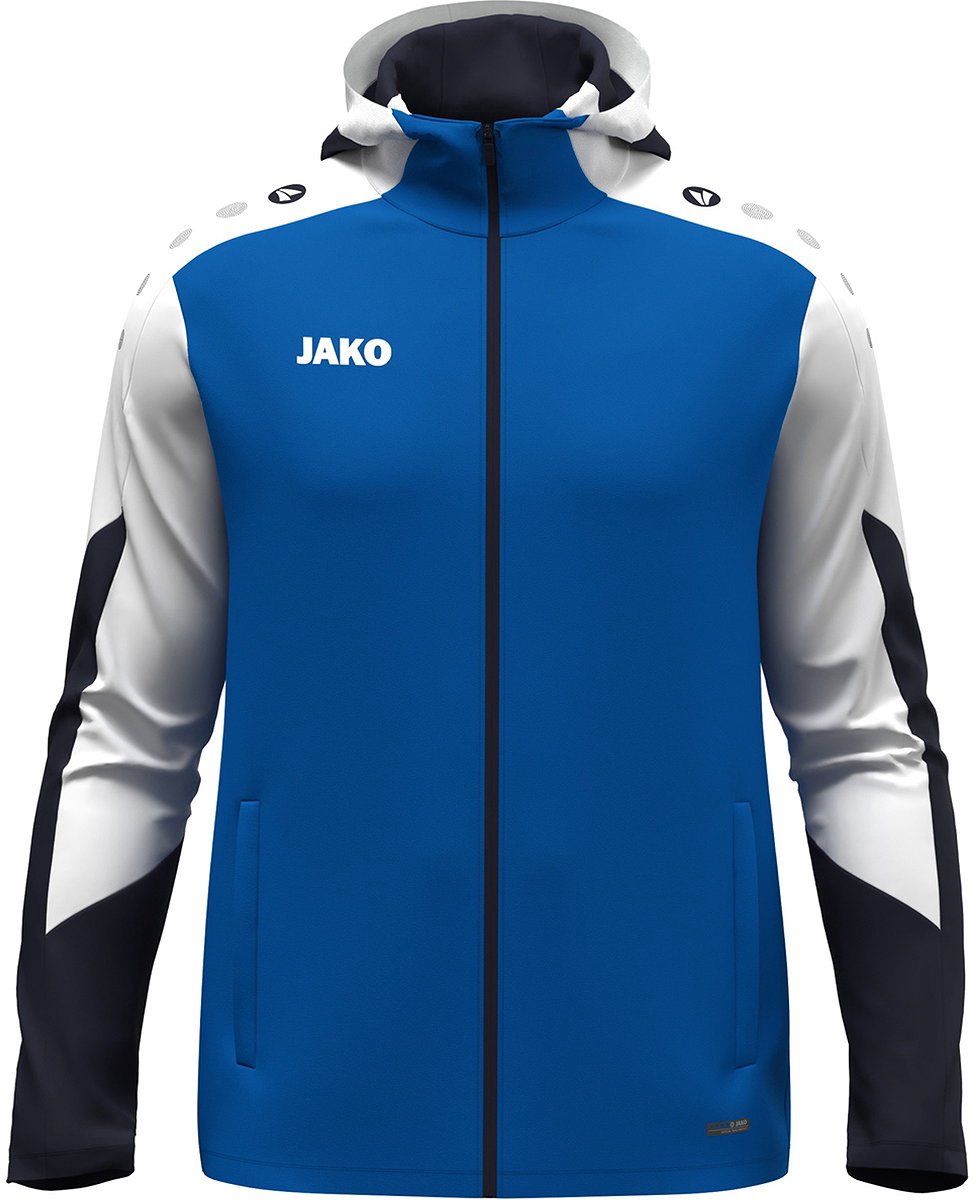 Jako Dynamic Jas Met Kap Heren - Royal / Wit / Marine | Maat: 4XL