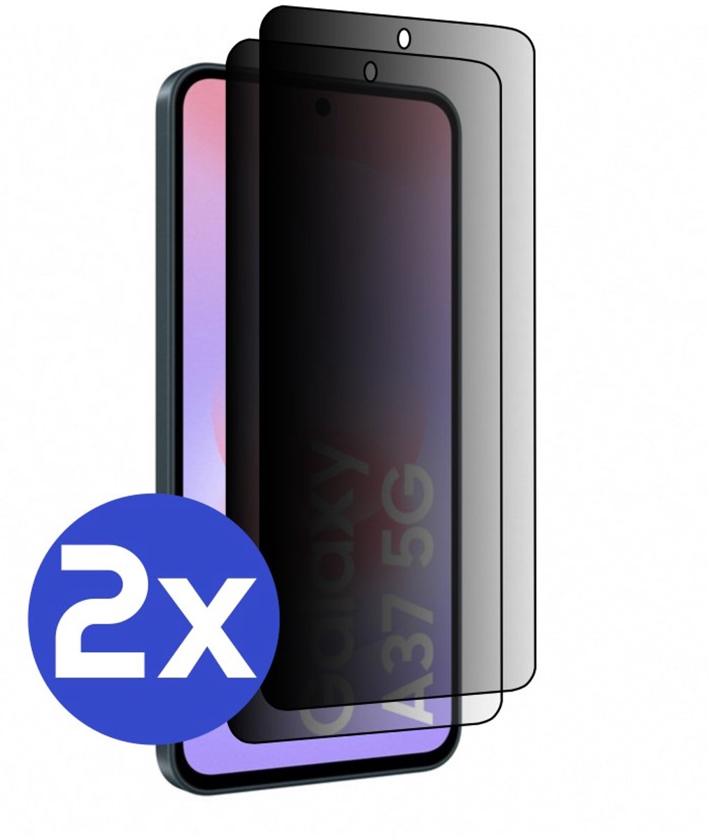 ArmorDrop Privacy Screenprotector Geschikt Voor Samsung A37 - Gehard Glas - 2 Stuks
