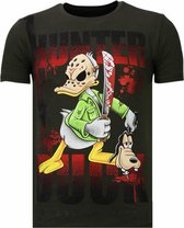 Hunter Duck - Rhinestone T-shirt - Khaki