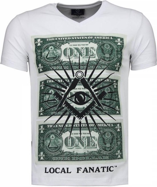 Local Fanatic One Dollar Eye - T-shirt - White One Dollar Eye - T-shirt - T-shirt homme blanc Taille M