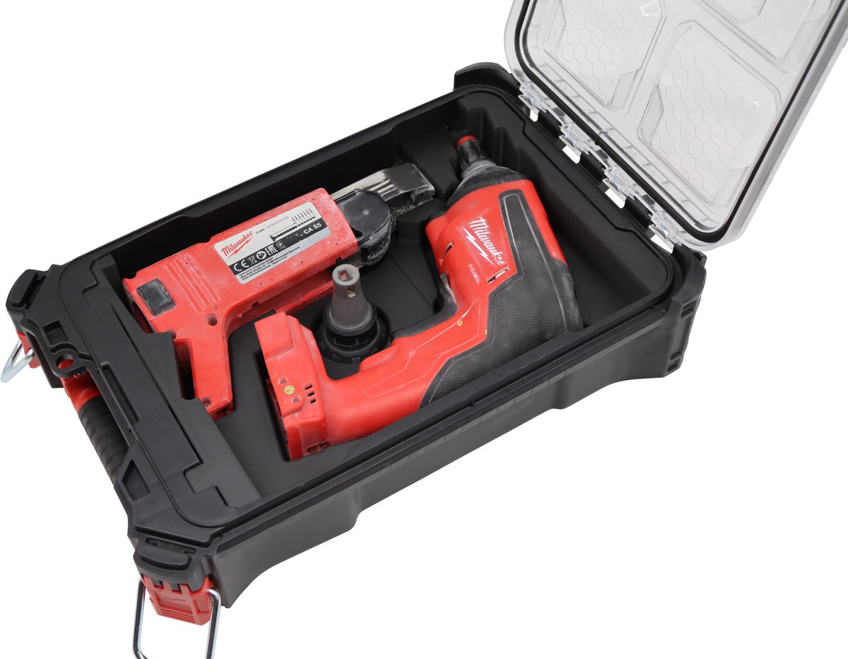 Milwaukee Packout Compact inzet voor M18 Gipsplaatschroevendraaier – 3D geprint | Gereedschapsinzet op maat | Fysiek product voor Gereedschapskist