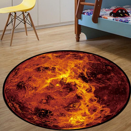Driedimensionale planeet tapijt/3D Vuurplaneet/kamer slaapkamer vloermat/woonkamer volledige tapijt 100*100 CM