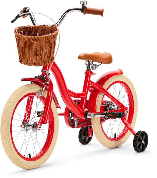 Generation Blanco 16 inch Rood - Kinderfiets met Mandje van Popal — afbeelding 2