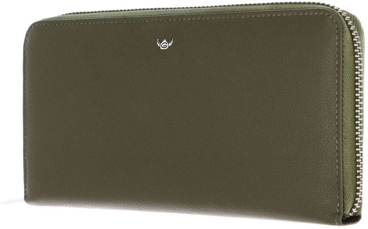 Golden Head Leren portemonnee Madrid RFID Protect RV-Damenbörse 2822 Oliv olijfgroen