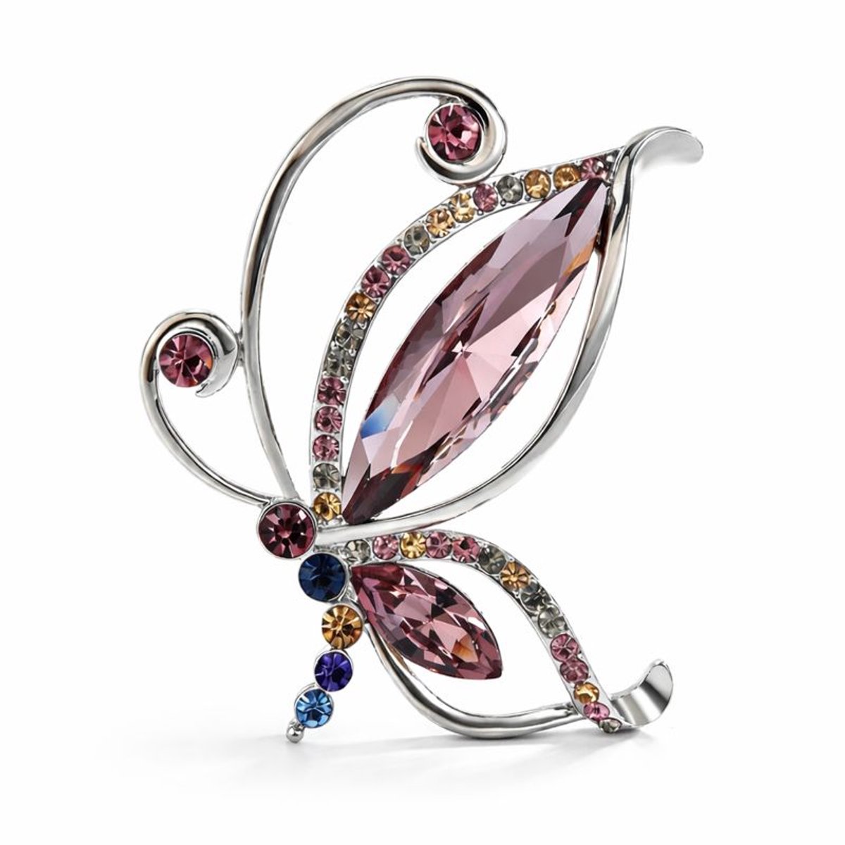 Goldpulse Broche - Dames Broche - damesaccessoires - Vintage sieraden - Kristal - Zirkonia - Milieuvriendelijk koper
