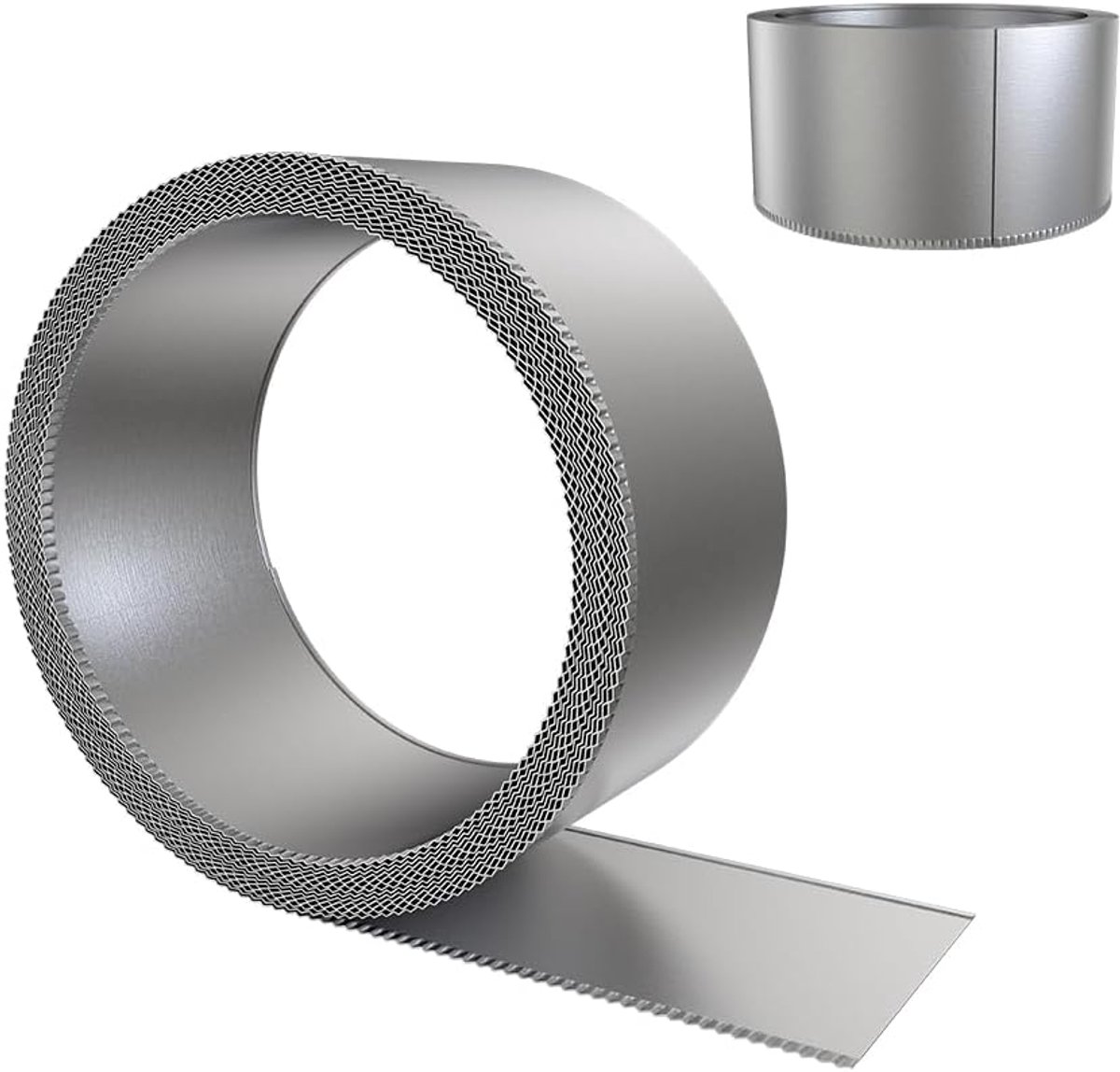 Aufun 10 Meter Gazonrand - Hoogte 15 cm - Zilver - Metalen Gazonrand - Geschikt Voor Tuinen, Binnenplaatsen, Bloembedden