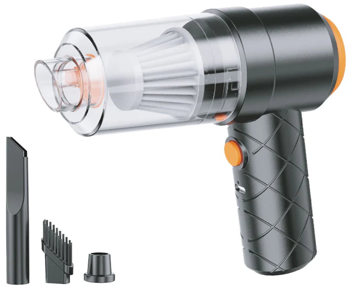 Benson 2-in-1 Stofzuiger en compressor mini 1200 mAh - 24 W - 3,7 V - 7 V Zwart