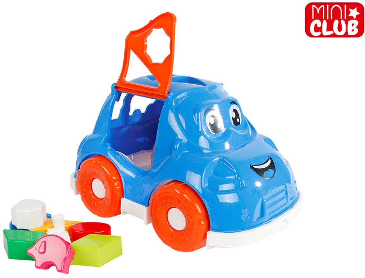 Vormenstoof auto 25,5x17x15,5cm blauw