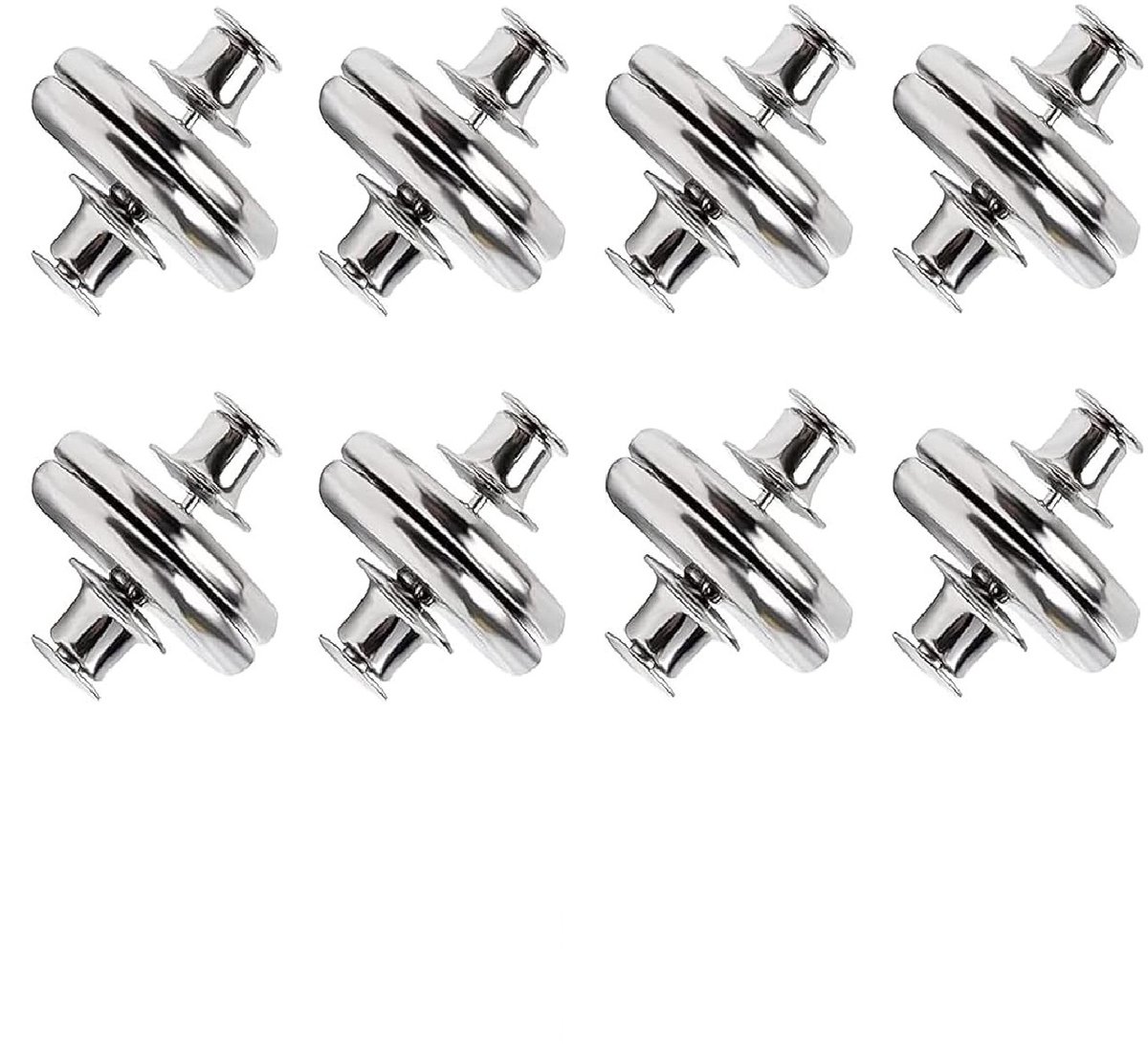 longziming -8-delige magnetische gordijnhouders – Sterke gordijnmagneten voor douchegordijnen & raamgordijnen – Zilver