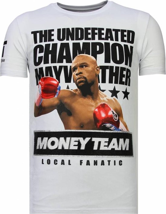 Local Fanatic Money Team Champ - T-shirt strass - White Money Team Champ - T-shirt strass - T-shirt homme blanc Taille M