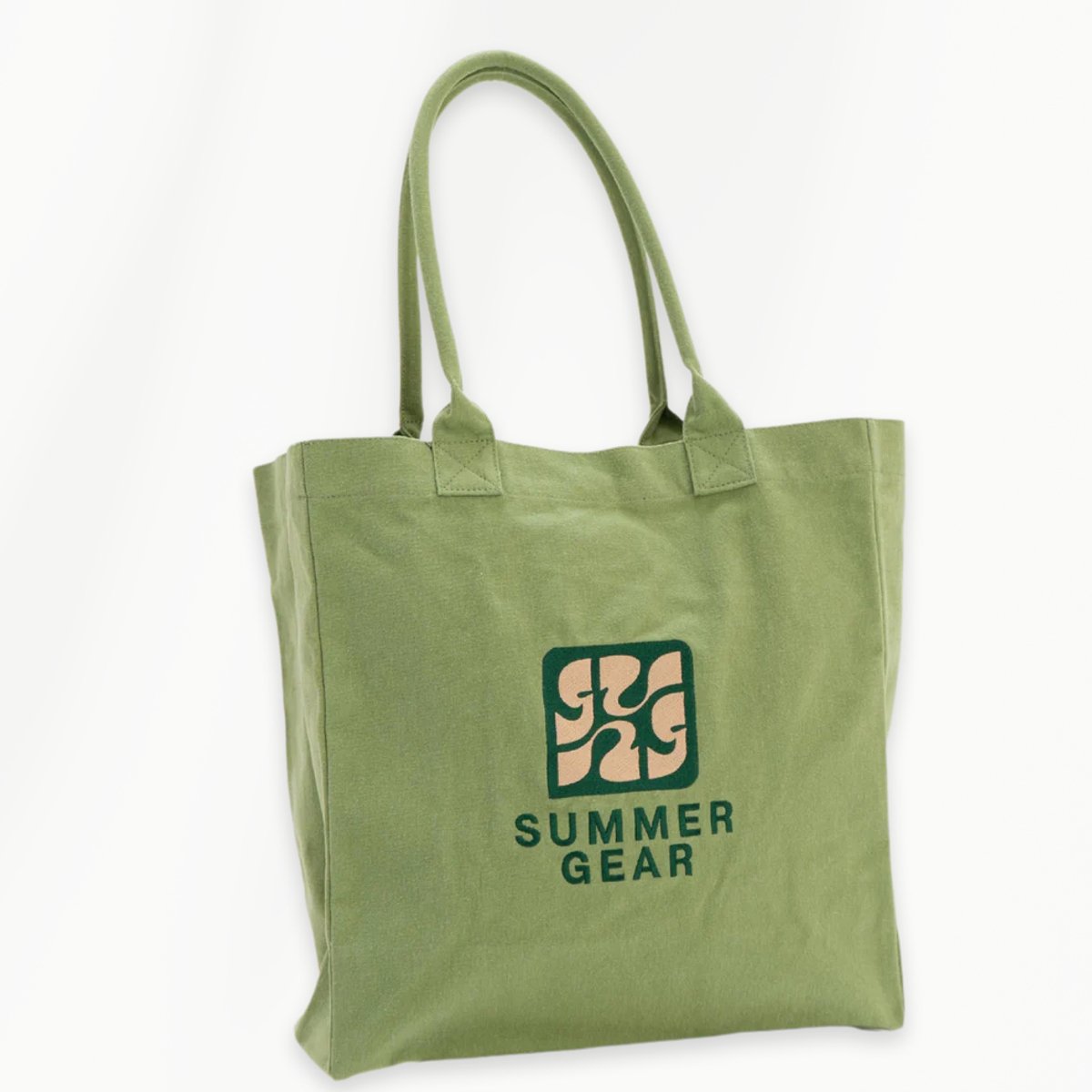 Schoudertas dames - Canvas shopper - Groen - SummerGear