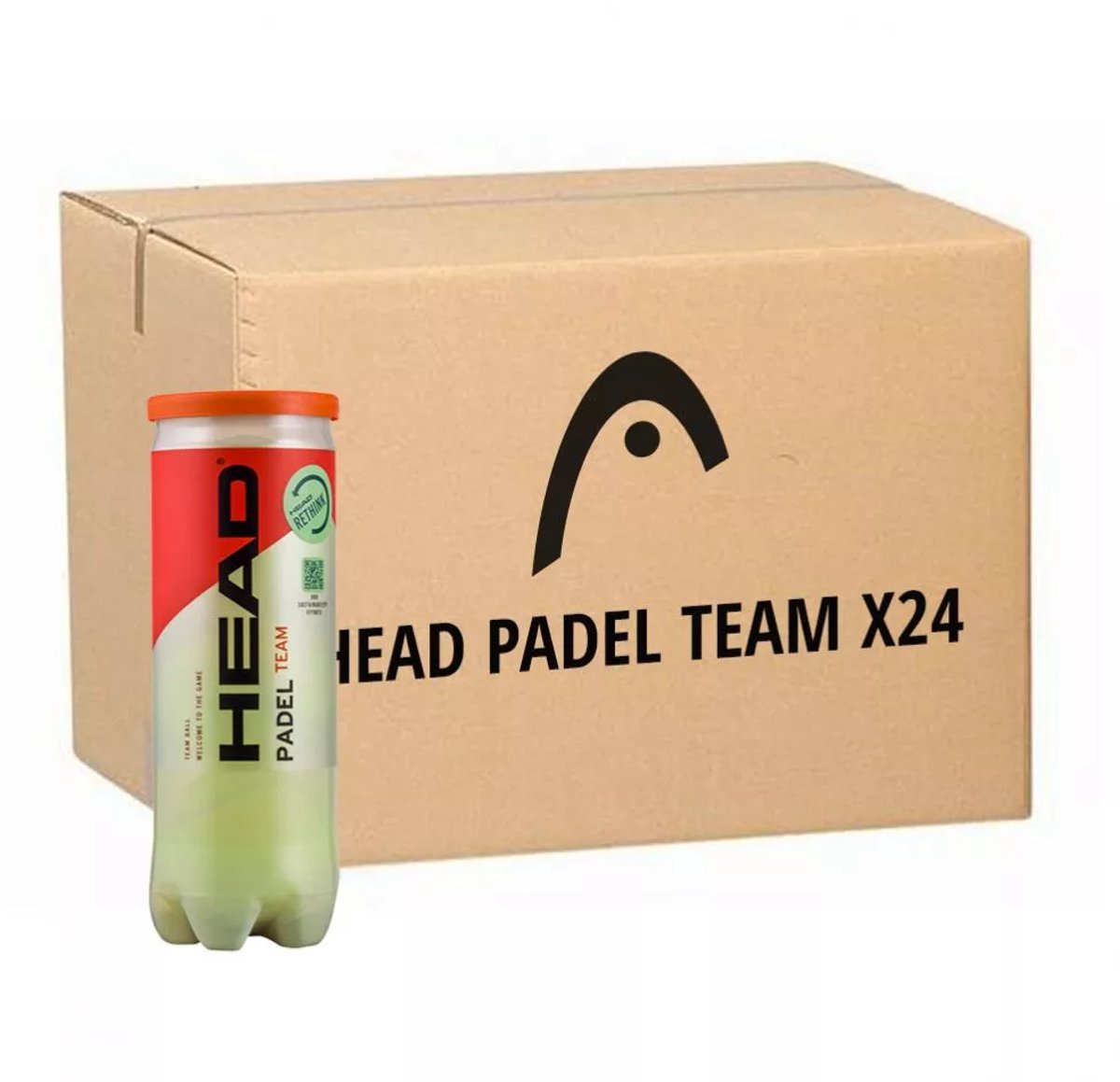 Head Padel Team 3-tube Padelballen 24 Cans Geel