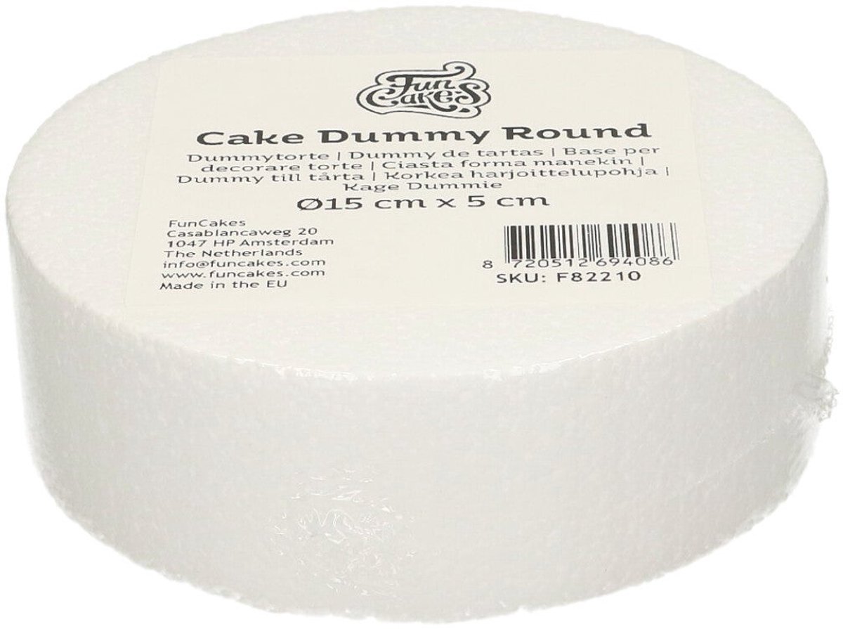 FunCakes Taart Dummy - Piepschuim Blok - Rond - Ø15 cm x 5 cm
