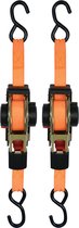 Carpoint Spanband - S- vormige haken - Automatisch - Lengte 3 meter - Breedte 25mm - Tot 325 KG - 2 Stuks