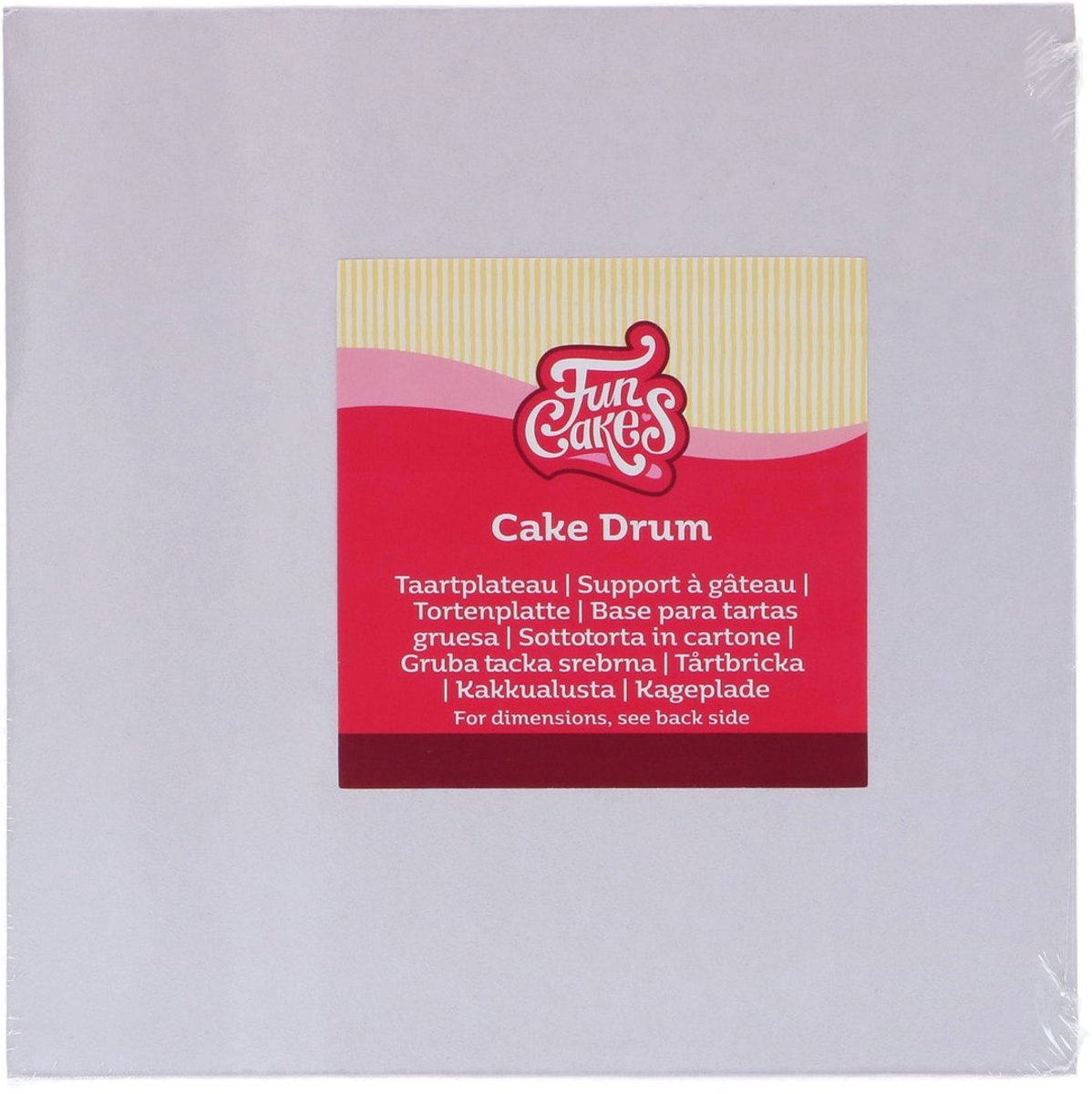FunCakes Cake Drum Vierkant Wit 25cm