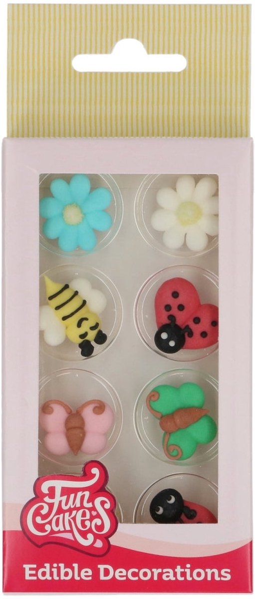 FunCakes Suikerdecoraties - Spring Garden - Set/8 - Eetbare Taartdecoratie