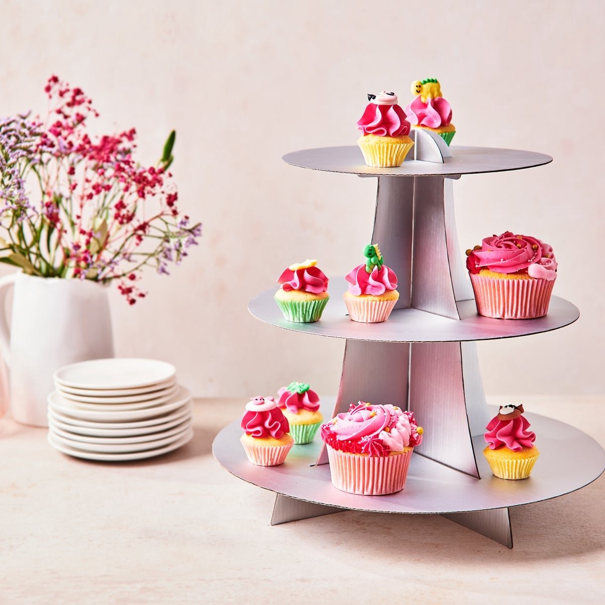 FunCakes Cupcake Display - 3-Laags - Zilver