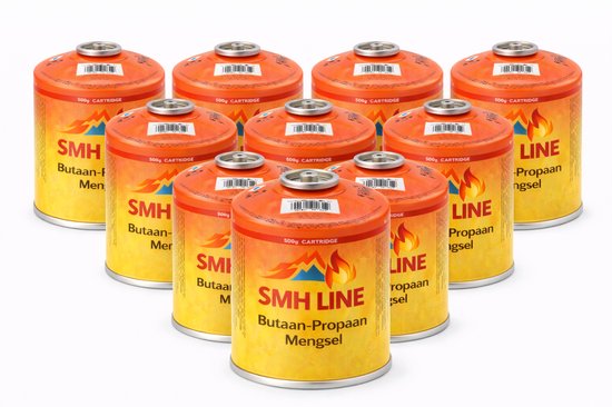 SMH LINE® Gascartridge - 12x 500g - Gascartouche - EN417 Schroefventiel - Easy Clic cartouche