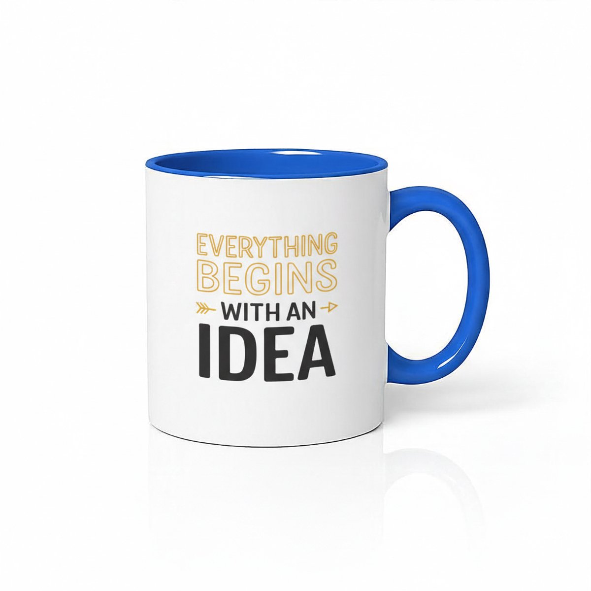 Inspirerende Mok "Everything Begins With An Idea" - Perfect voor Creatieve Geesten