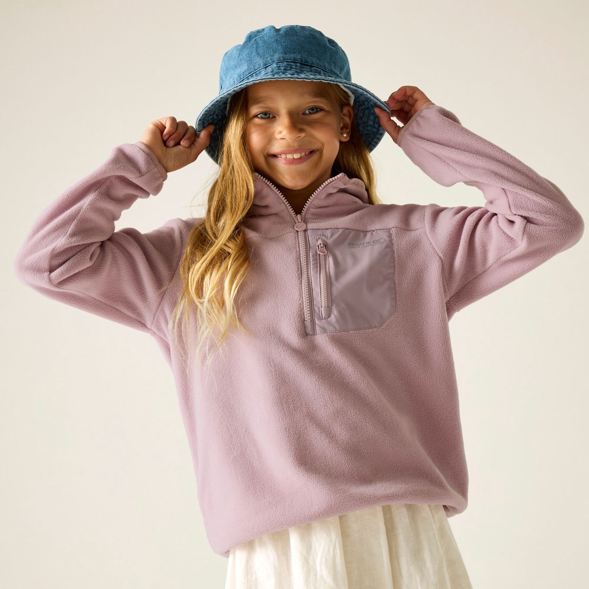 Kinderfleece met halve rits Frankie