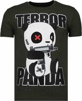 Terror Panda - Rhinestone T-shirt - Khaki