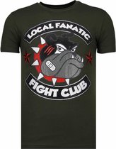 Fight Club Spike - Rhinestone T-shirt - Khaki
