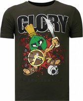 Glory Martial - Rhinestone T-shirt - Khaki